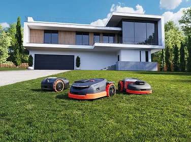 Robots tondeuses sur gazon